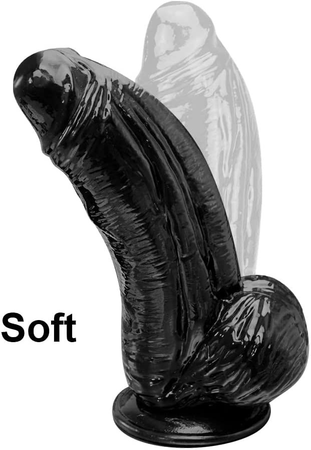 Black Huge Dildos with Strong Suction Cup for Anal Play, Lifelike 10 Inch Thick Realistic Dildo, Monster Dong Giant Adult Toy -Large Size Sex Toy for Women