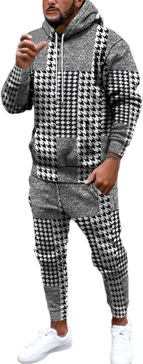 Track Suits for Men Set 2 Piece Outfits Hoodie and Sweatpants Set Tracksuits Casual Jogging Suits Long Sleeve Sweatsuit