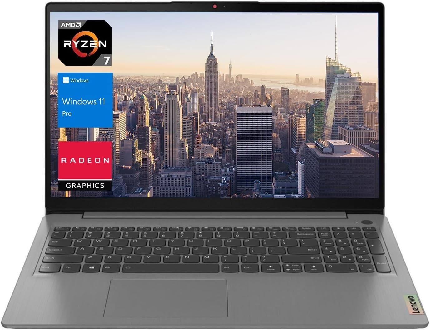 LENOVO IdeaPad 3 Laptop, 15.6" FHD Screen, AMD Ryzen 7 5700U (Beat i7-1160G7), 36GB RAM, 1TB SSD, Webcam, HDMI, Wi-Fi, Windows 11 Pro, Grey
