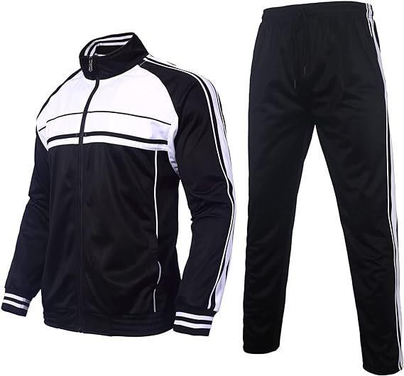 WearLink Men's Tracksuits 2 Piece Sweatsuits for Men Set Casual Athletic Jogging Warm Full Zip Sweat Suits with Pockets