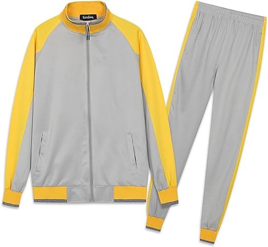 Cuookvepe Men's Sweatsuits 2 Piece Set Jogging Activewear Long Sleeve Tracksuits Casual Outfits