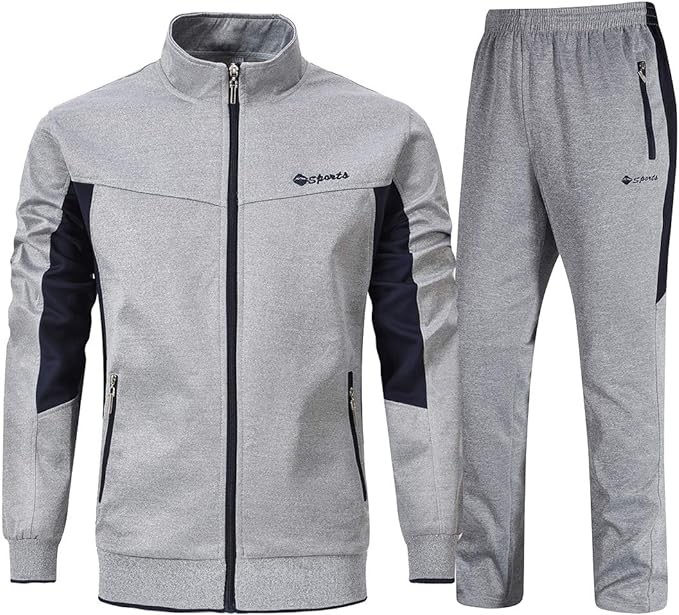 YSENTO Men's Tracksuits Outfits Set 2 Piece Jogging Suits Warm Up Sweatsuits Track Suits Sets