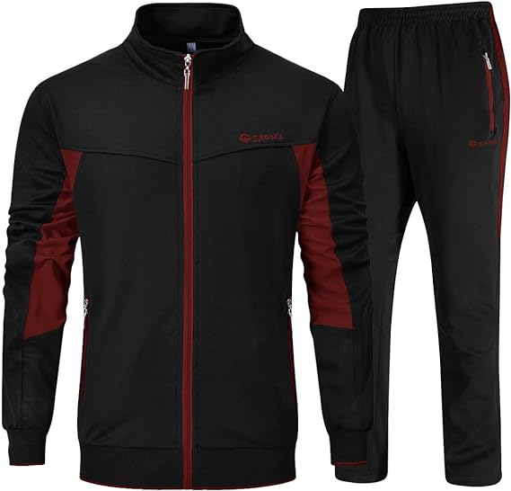 YSENTO Men's Tracksuits Outfits Set 2 Piece Jogging Suits Warm Up Sweatsuits Track Suits Sets