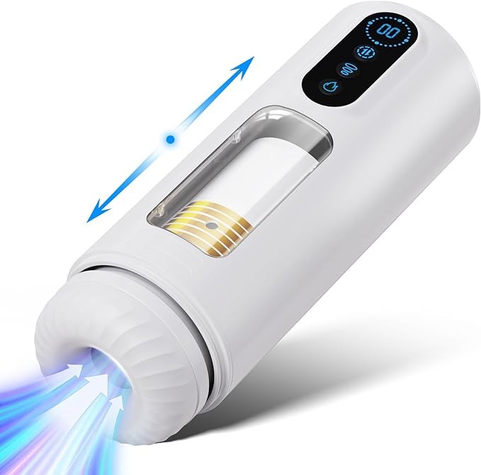 Automatic Male Masturbator - Adult Toys Male Sex Toys for Men Penis Pump with 9 Sucking & Thrusting & Vibrating Modes, LCD Heating Male Stroker Blowjob Sex Machine Sex Toy for Men, Pocket Pussy