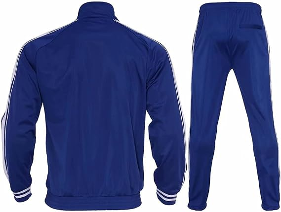 R RAMBLER 1985 Men's Activewear Tracksuit Side Stripe stand-up collar track jacket pants Sweatsuit Sets
