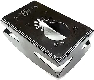 Qbit SQ1000-S Stainless Steel Cut Outs, Magnepull QBit Outlet Square Slot Cutter Box for Oscillating Power Multi-Tools to Cut-in Single Gang Wall Boxes, Wood Cutter Drywall Tools for Home Improvement