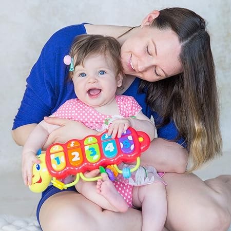 KiddoLab Lira The Caterpillar: 6 Month Baby Toys & Baby Toys 4-6 Months Essential, Crawling Toys for Exploration & Baby Learning Toys Choice, 9 Month Old Baby Toys & 12 Month Toys