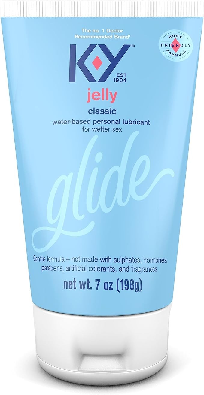 K-Y Jelly Classic Water-Based Personal Lubricant, Water Based Lube Helps Relieve Discomfort, 7 FL OZ