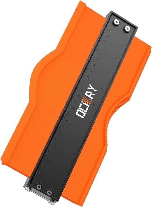 Contour Gauge (10 Inch) Adjustable Lock, Christmas gifts for men dad husband boyfriend, Super Gauge Shape Outline Tool for Woodworking, Anniversary Birthday Gifts Idea (Orange）