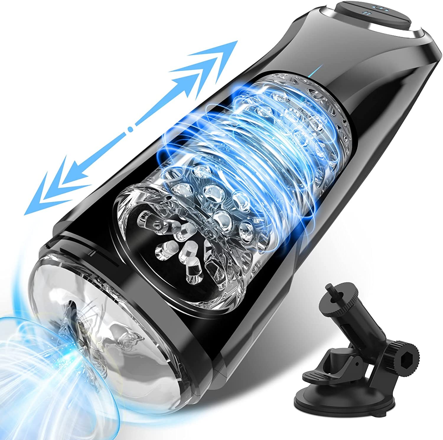 Male Masturbators Men’s Sex Toy, Automatic Male Masturbator Cup with 5 Powerful Thrusting Modes & 3 Sexy Moans, Pocket Pussy Vagina 3D Textured Blowjob Male Stroker Toy, Adult Male Sex Toys for Men