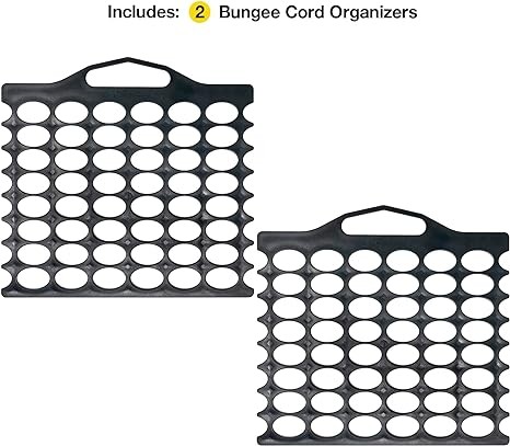 Bungee Buddy by Wrap-It Storage - Bungee Cord Holder (2-Pack) - Storage for Assorted Size Heavy Duty Bungee Cords or Straps with Hooks for Automotive and Garage Organization