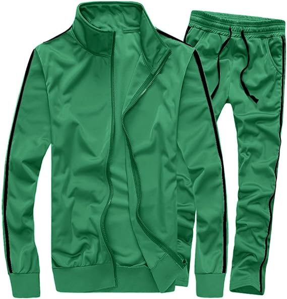 MACHLAB Men's Activewear Full Zip Warm Tracksuit Sports Set Casual Sweat Suit