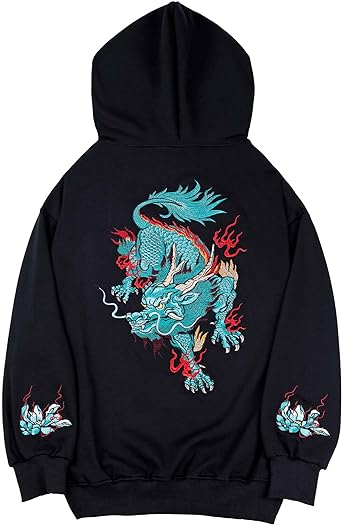 APMOLAR Japanese Embroidered Streetwear Men's Hoodie
