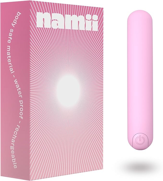 Mini Rechargeable Bullet Vibrator | 10 Quiet Modes & Waterproof | Slim Portable Travel Small | Clit G Spot Personal Massager Sex Toy for Adult Women | Vaginal Nipple Clitoral Clitoris | Light Pink