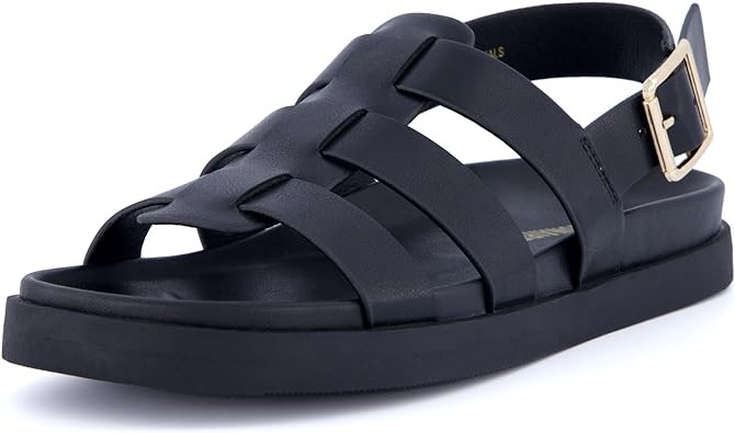 CUSHIONAIRE Women's Ego fisherman footbed sandal with +Comfort, Wide Widths Available