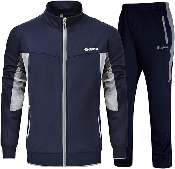 YSENTO Men's Tracksuits Outfits Set 2 Piece Jogging Suits Warm Up Sweatsuits Track Suits Sets