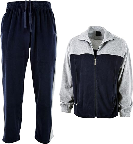 hoiceApparel Mens Velour Tracksuit with Zippered Pockets