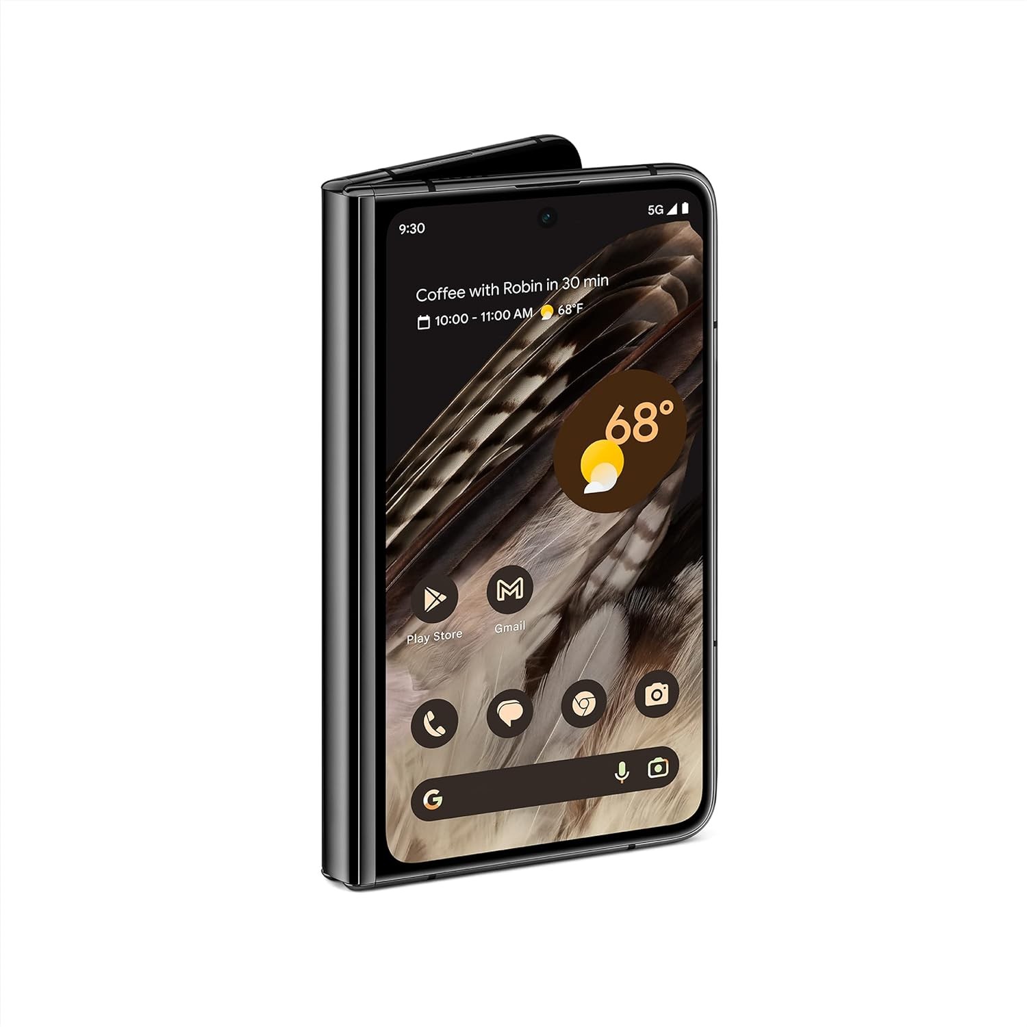 Google Pixel Fold - Unlocked Android 5G Smartphone with Telephoto Lens and Ultrawide Lens - Foldable Display - 24-Hour Battery - Obsidian - 512 GB