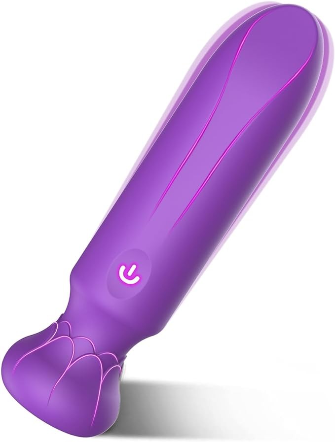 Adult Sex Toys Bullet Vibrator G spot Clitoral Rose Sex Toy with 10 Powerful Vibration Modes Vibrating Fully Silicone Waterproof Portable Sex Toy for Women (Purple)