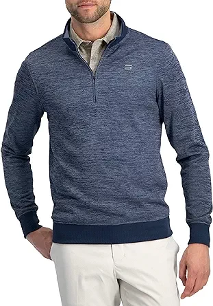 Three Sixty Six Dry Fit Pullover Sweaters for Men - Quarter Zip Fleece Golf Jacket - Tailored Fit