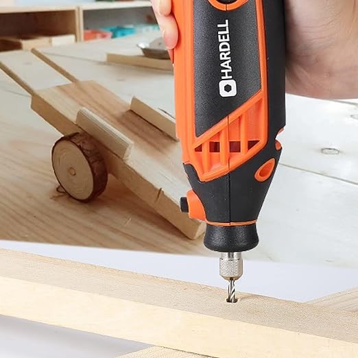 HARDELL Rotary Tool, 2.0 Rotary Tool Kit, 130W Power Rotary Tool with 394 Accessories, 6 Variable Speeds For Crafting and DIY Projects - Grinding, Sanding, Polishing and Engraving etc