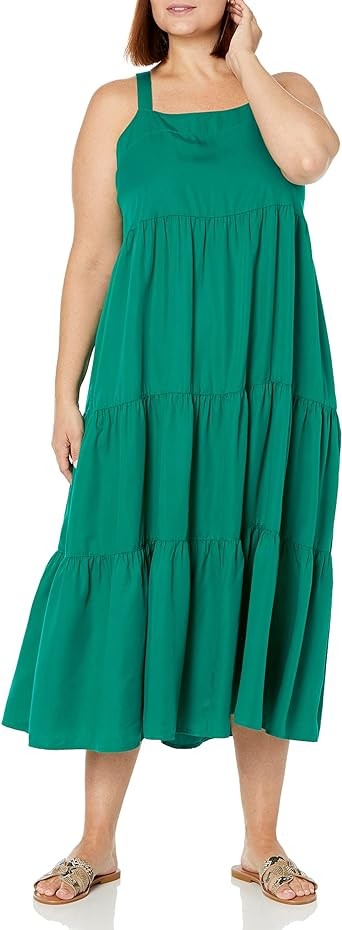 The Drop Women's Britt Tiered Maxi Tent Dress