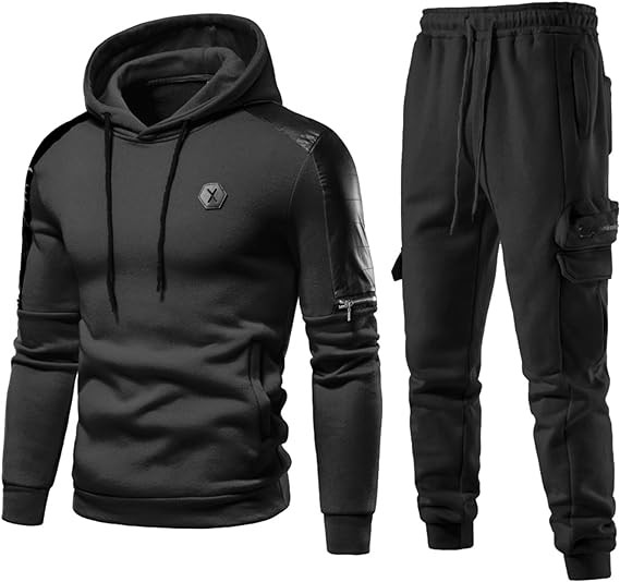 VoLIta Men's Tracksuit 2 Piece Hoodie Athletic Jogging Sweatsuits for Men Casual Sports Long Sleeve Pullover Suit Set