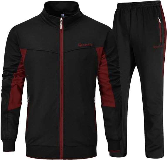 YSENTO Men's Tracksuits Outfits Set 2 Piece Jogging Suits Warm Up Sweatsuits Track Suits Sets