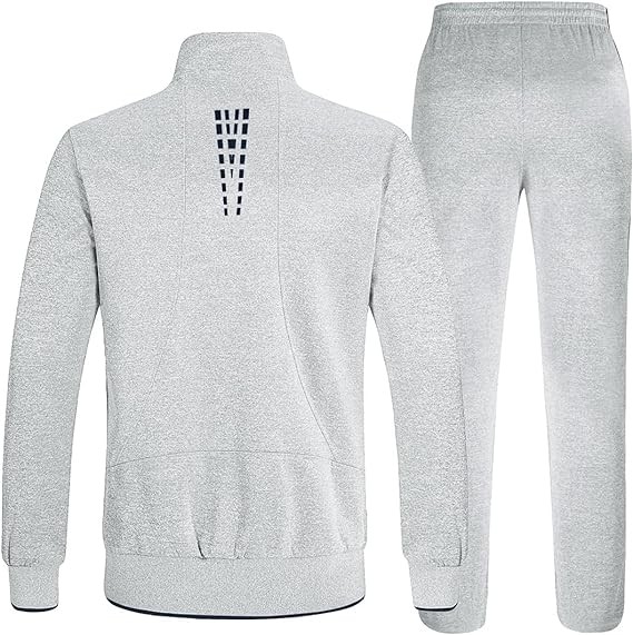 TBMPOY Men's Tracksuits Sweatsuits for Men Sweat Track Suits 2 Piece Casual Athletic Jogging Warm Up Full Zip Sets