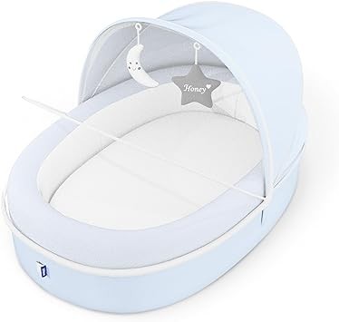 Biliboo Premium Baby Lounger for Newborn, Infant and Toddler - Baby Nest Lounger - Blue