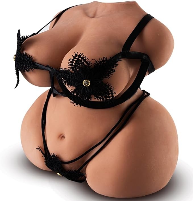 11.46LB Realistic Male Masturbator Sex Doll, Big Boobs Pussy Ass Male Sex Toy, Chocolate Love DollMasturbator Toy for Vagina Anal Breast Play, Fat Butt Silicone Masturbator for Men Masturbation