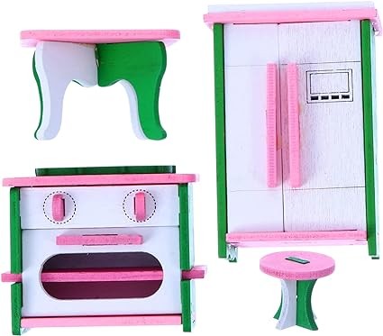 FAVOMOTO 1 Set Doll House Decoration Mini Stove Toy Dollhouse Kitchen Furniture Pretend Toys Toy Kitchen Accessories Kids Furniture Miniature Cupboard Wooden Personality Decorations Child