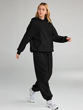AUTOMET Womens 2 Piece Outfits Lounge Hoodie Sweatsuit Sets Oversized Sweatshirt Baggy Fall Fashion Sweatpants with Pockets