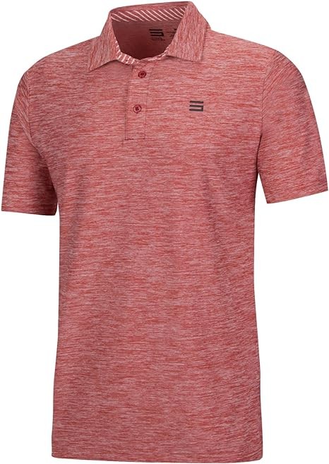 Three Sixty Six Golf Shirts for Men - Dry Fit Short-Sleeve Polo, Athletic Casual Collared T-Shirt