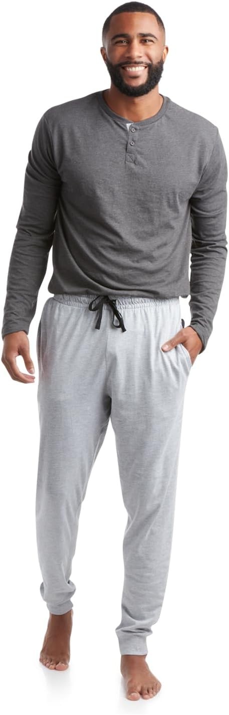 Kenneth Cole Men’s Pajama Set – Pajama Gift Box Set for Men – Long Sleeve Shirt and Jogger Lounge Pants Sleepwear Set (M-XXL)
