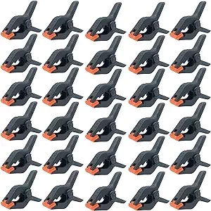 Spring Clamps,30 Pack 3.5in Professional Plastic Heavy Duty Spring Clips for Crafts, Backdrop Clips Clamps for Backdrop Stand,Photography Studios,Woodworking,Home Improvement