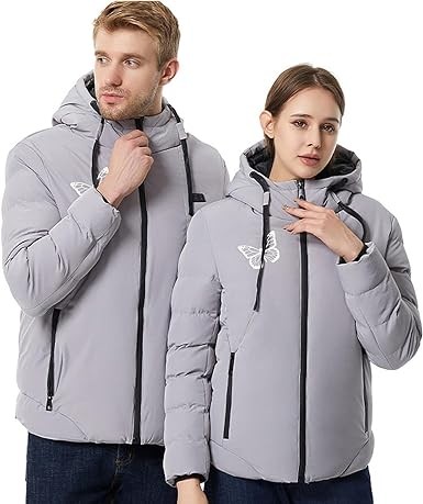 Outfit for Women Mens Winter Fall Butterfly Graphic Oversized Heated Jacket Outfits Women Men 2023