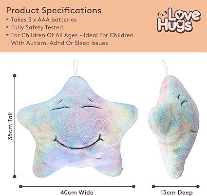 LoveHugs Musical Star Plush Sensory Light Up Toys - Autism Sensory Toys - Newborn Toys - Twinkle Twinkle Little Star Sensory Toys for Autistic Children