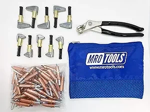 50 1/8 Cleco Fasteners + Cleco Pliers + 5 KSG 3/4 x 1/2 Side-Grip Clamps + 5 KSG 3/4 x 1 Side-Grip Clamps + Carry Bag (K1S50-1/8SG)