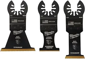 Milwaukee 49-10-9005 3-Piece OPEN-LOK Multi-Material Cutting Multi-Tool Blades - Variety Pack