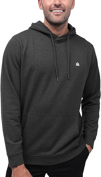INTO THE AM Premium Hoodies For Men S - 4XL Lightweight Casual Fitted Plain Pullover Sweatshirt
