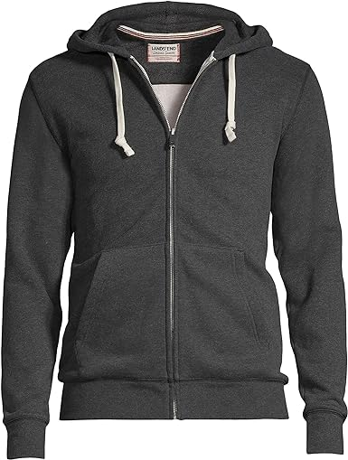 Lands End Mens Serious Sweats Full Zip Hoodie