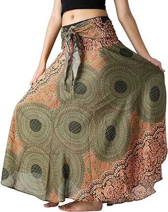 Long Skirts for Women Maxi Boho Skirt Floral Print