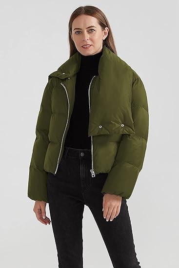 Orolay Women's Puffer Down Coat Long Stylish Winter Jacket with Warm Thickened Collar