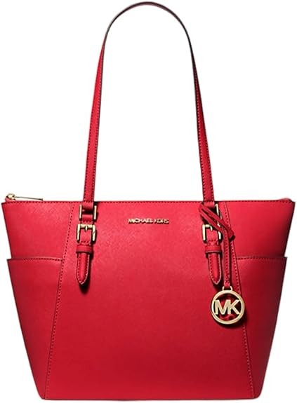 Michael Kors Charlotte Large Top Zip Tote (Bright Red)