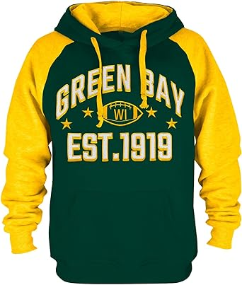 CLORPEAK Mens City Football Fully Embroidery Soft Classic Pullover Sweatshirt Hoodie