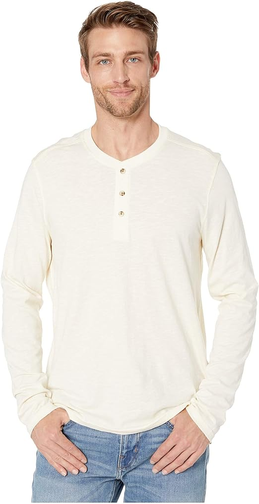 Men's Primo Long Sleeve Henley, XL, Salt