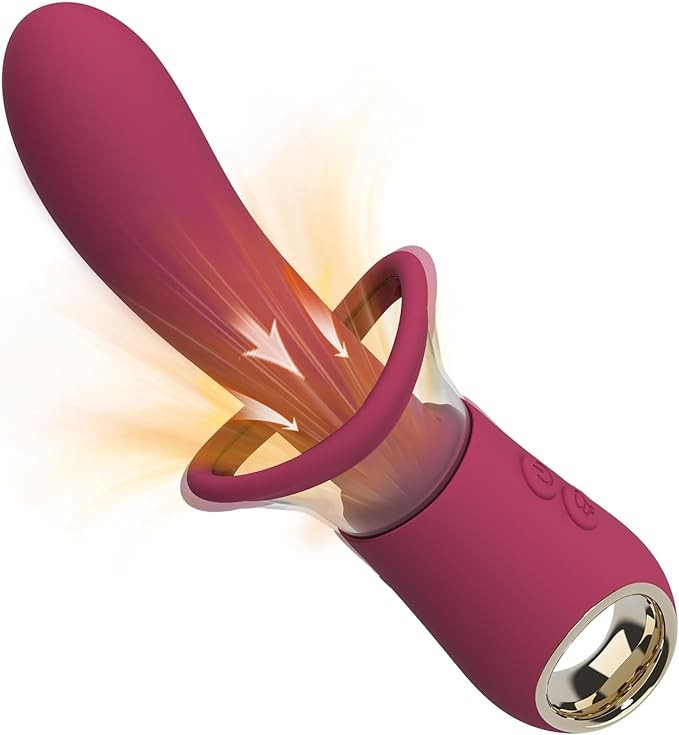 Vibrator Dildo Adult Sex Toys - BGGOOD 2 in 1 Sucking Vibrators with 10 Vibrations & One Suction Mode, G Spot Clitoral Nipple Stimulator for Woman, Sex Sucker Female Adult Toys for Women and Couples