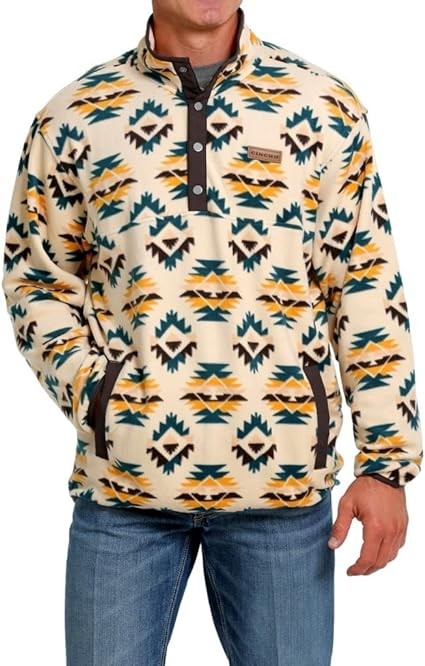 Cinch Men's Printed Polar Fleece Pullover
