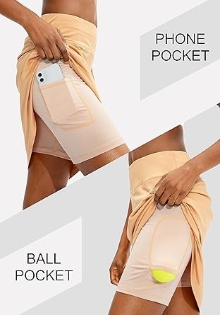 Viodia Women's 20" Knee Length Skorts Skirts UPF50+ Athletic Tennis Golf Skirt for Women Casual Summer Skirts